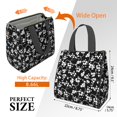 thumbnail image 3 of Pioneer Flower Floral Print Pattern Insulated Lunch Bag for Women & Adults,Large Portable Soft Cooler Lunch Bag,Thermal Food Storage Tote with Pearl Cotton,8.66L,8.75x5.75x9.5 Inch, 3 of 6
