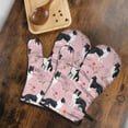 thumbnail image 5 of Cute Oven Mitts,Border Collie Dogs with Pioneer Flower Oven Mitt 2-Pack Set,Kitchen Gloves for Oven,Heat Resistant Oven Mitts 7.7"x12", 5 of 7