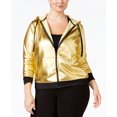thumbnail image 2 of Material Girl Womens Activewear Plus Size Metallic Fleece Hoodie;2X, 2 of 2