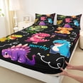 thumbnail image 3 of jejeloiu 3D Cartoon Dinosaur Full Size Sheets,Multicolor Cute Dino Bed Sheets For Kids 4pcs, 3 of 7