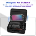 thumbnail image 2 of Porable Carry Case Compatible with Nintendo Switch 2, Storage Bag with Games Cartridges Waterproof and Dustproof Travel Case for Switch 2 Accessories,with Handles and Shoulder Straps (Black), 2 of 10