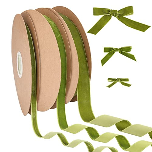sage green velvet ribbon moss choker wedding thin wide gift bow