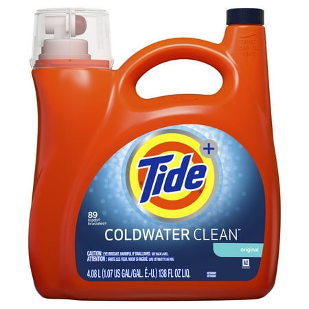 Tide Coldwater Clean Non-HE, Liquid Laundry Detergent, 138 Fl Oz 89 (Best Non Toxic Laundry Detergent)
