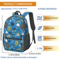 thumbnail image 3 of Police and Vest Blue Pattern 17" School Backpacks for Teens,Waterproof Oxford Fabric,S-Shape Padded Straps for School,Travel,Hiking,Camping, 3 of 6