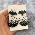 thumbnail image 4 of 1pair Halloween Bat Acrylic Transparent Dangle Earrings For Men, Holiday Gift, 4 of 5