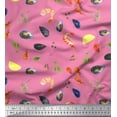 thumbnail image 1 of Soimoi Rayon Fabric Gemstone,Lemon Slice & Prawns Food Printed Fabric 1 Yard 42 Inch Wide, 1 of 1