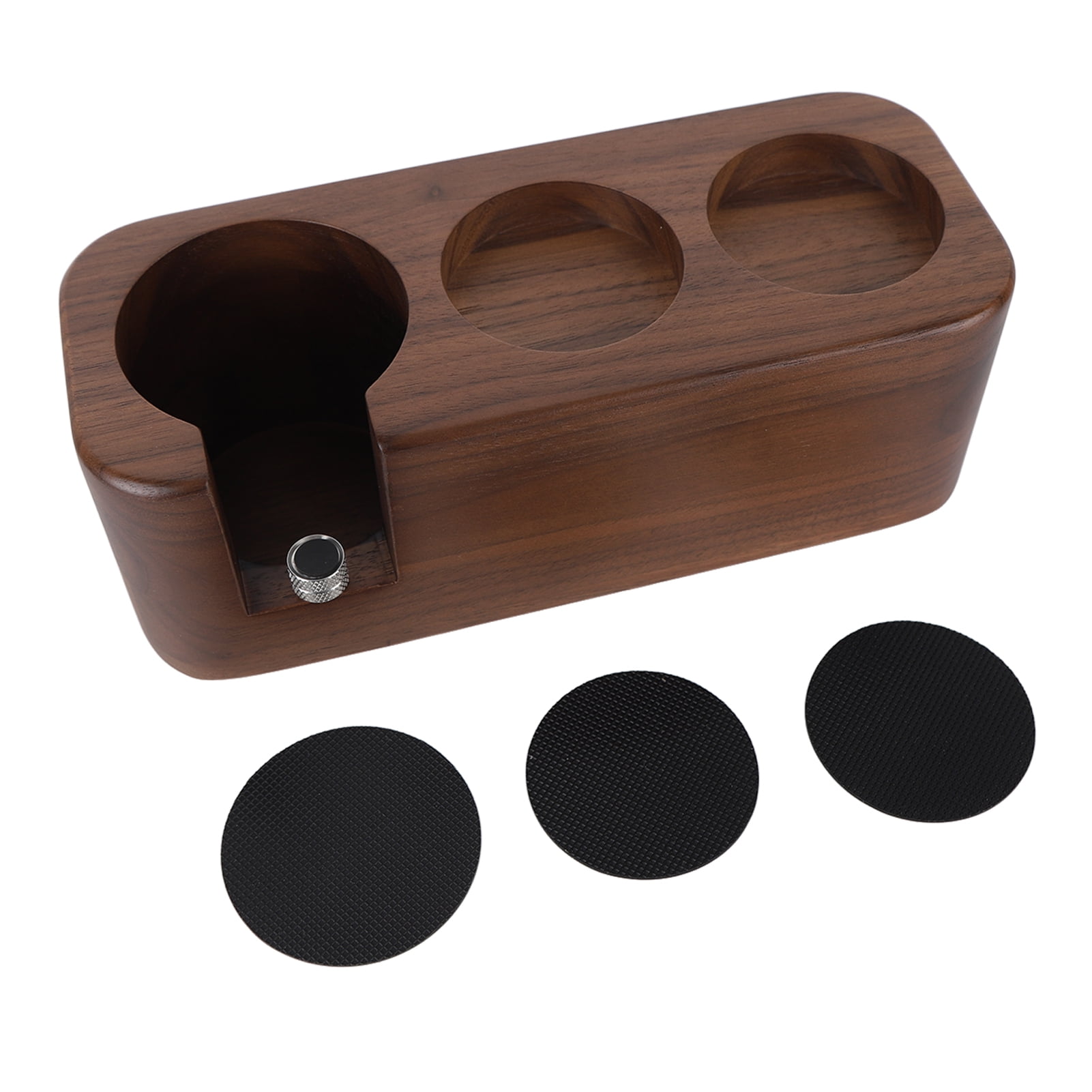 Coffee Tamper Holder, 3 Holes Minimalist Walnut Wood Wear Coffee Makers