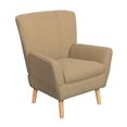 thumbnail image 1 of Fauteuil Demi CorLiving en lin en beige, 1 of 5
