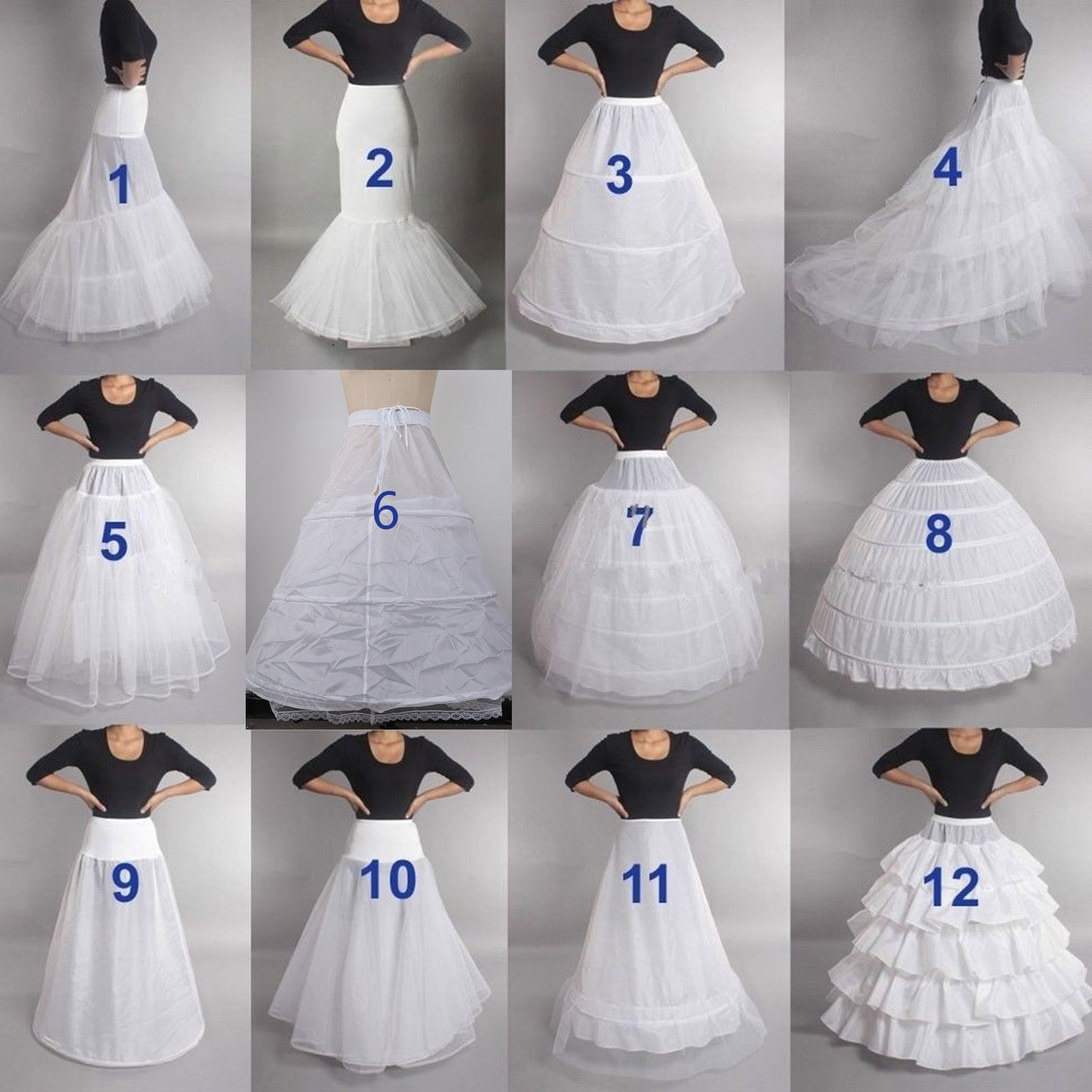 Women Crinoline Petticoat A Line 3 Ruffles Layers3 Hoop Skirt Ball Gown  Underskirt Long Bustle S-2xl | Fruugo NO