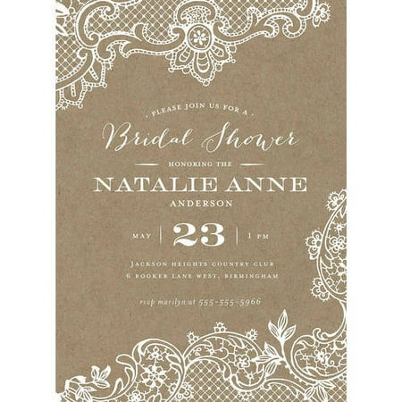 Loving Lace Standard Bridal Shower Invitation