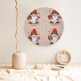 thumbnail image 5 of Yiaed Christmas Gnome star Print Bone China Decorative Plate Ceramic Dinner Plates Art Crafts with Display Stand-6in, 5 of 6