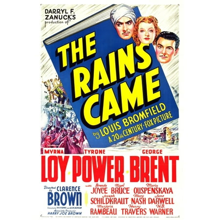 The Rains Came Us Poster Art From Left Tyrone Power Myrna Loy George Brent 1939 Tm & Copyright 20Th Century Fox Film Corp All Rights ReservedCourtesy Everett Collection Movie Poster (Best Of Brent Everett)