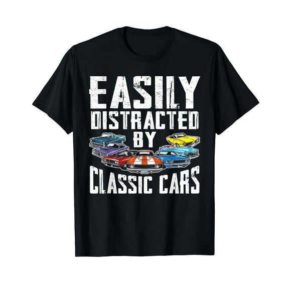 Easily Distracted By Classic Cars T-Shirt