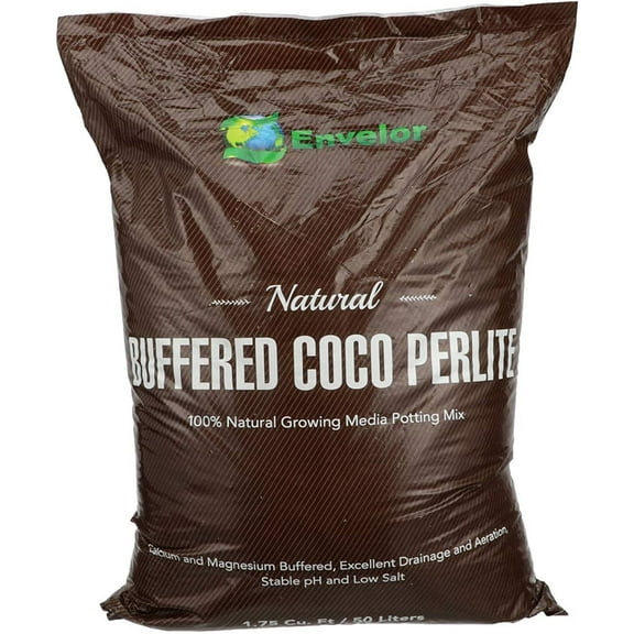 Envelor Potting Soil Indoor Plants Soil Coco Coir Perlite Mix Coconut Coir for Plants Outdoor Buffered Garden Soil Planting Coco Perlite for Plants Coco Soilless Potting Mix 1.75 Cu Ft, 50 Liter Bag