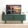 thumbnail image 2 of Weselon TV Stand, Media Console Table with Sliding Door and Storage Compartment, Modern Entertainment Center with Storage for Living Room, Bedroom, Home Office (Green), 2 of 8