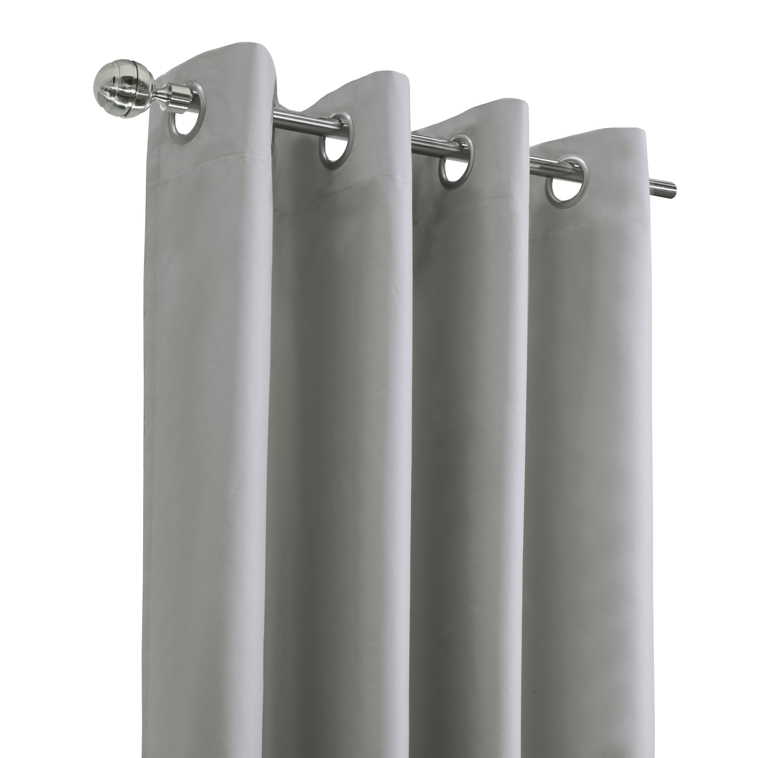 Loft Living Augustow Blackout Grommet Indoor Curtain 52 x 84 in Light Grey