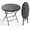 Black, variant on 32inch Round Folding Commercial Banquet Table, Portable Plastic Coffee Table/Card Table, Suitable for Kitchen or Outdoor Party Wedding Events, 1 Piece