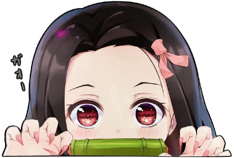 Nezuko Kamado Peeker Car Stickers Anime Vinyl Waterproof Sticker Windows Peeking Decal Decorative Waifu Decals Nezuko Kamado Peeker Car Stickers Anime Vinyl Waterproof Sticker Windows Peeking Decal Decorative Waifu Decals