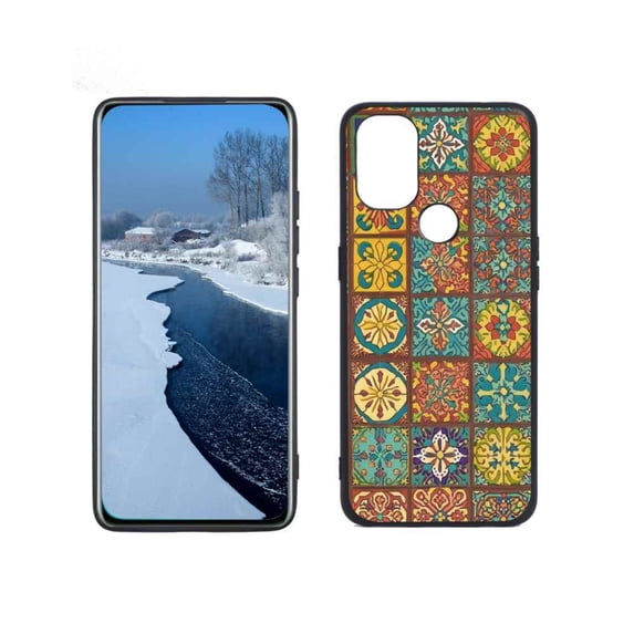 Mexican-Tile-Bohemian-2 Phone Case, Degined for OnePlus Nord N10 Case Men Women, Flexible Silicone Shockproof Case for OnePlus Nord N10