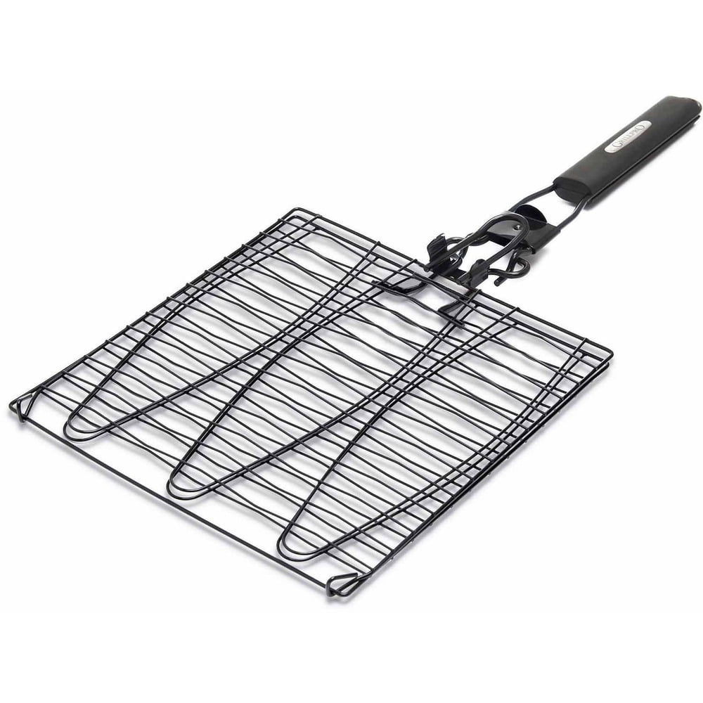Grillpro 24015 11" x 11" NonStick Triple Fish Basket