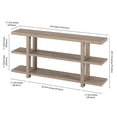 thumbnail image 2 of Henn&Hart 64"W Engineered Wood Console Table in Antiqued Gray Oak, 2 of 8