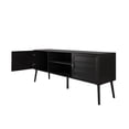 thumbnail image 4 of Home Design Dixon 63" TV Stand with Spacious Storage Compartments and Open Shelves, Modern Vintage Design for Living Room, Black, 4 of 9