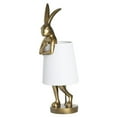 thumbnail image 2 of Evolution by Crestview Collection Cooper Resin Rabbit Table Lamp in Gold, 2 of 7