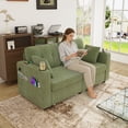thumbnail image 2 of Leumius 68" Modern Sectional Sofa,3 Seater Sofa with USB Charging,Storage Chaise & Cup Holder,Chenille Sofa Couch for Living Room,Apartment,Olive, 2 of 8