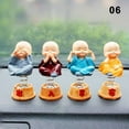 thumbnail image 3 of CAROOTU Little Cute Cartoon Little Monk Doll Decoration Auto Dashboard Ornament Home Decor, 3 of 7