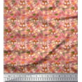 thumbnail image 1 of Soimoi Rayon Fabric Leaves & Fox Face Cartoon Print Fabric by Yard 42 Inch Wide, 1 of 3