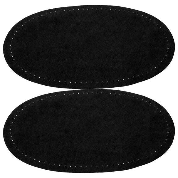 GOOHOCHY 1 Pair Black Elbow Patches for DIY Clothing Accessory in Oval Shape