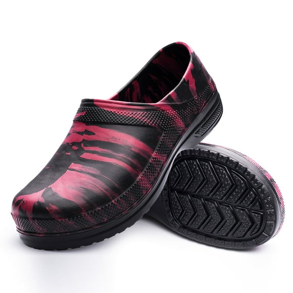 Cyiecw Chef Shoes for Men Oil Resistant Waterproof Safety Work Shoes Nurse Shoes Indoor and Outdoor Non-Slip Garden Work Shoes Kitchen Shoes