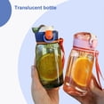 thumbnail image 3 of Ounissouiy Botella de agua a prueba de fugas, 400ML, deportes, gimnasio, cubierta de rebote, taza para beber, semitransparente, para interior, estudiante, Cocina y Comedor Gris Ounissouiy HA062969-02, 3 of 6