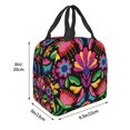 thumbnail image 2 of Naloa Colorful Floral Embroidery Mexican Print Lunch Box for Women Men,Insulated Lunch Bag,Lunchbox,Thermal Leakproof Cooler,Reusable Lunch Tote Bag for Work School Travel Picnic, 2 of 7