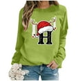 thumbnail image 2 of WEAIXIMIUNG Sweat-Shirt pour Femmes Tendance Imprimé de Noël Décontracté à Manches Longues Pull Col Rond Sweat à Capuche 1, 2 of 4