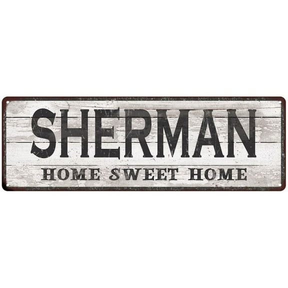 SHERMAN Home Sweet Home Country Look 6x18 Metal Sign 106180045708