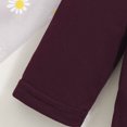 thumbnail image 6 of Karoyedx Toddler Girl Spring Clothes Toddler Girl Clothes Outfits Baby Clothing Fall Winter 3Pcs Set Long Sleeves Ruffle Top +Floral Pants +Headband Dark Purple Size,6-9 Months, 6 of 9