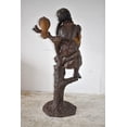 thumbnail image 6 of Nifao Girl on a Tree Playing the Ukulele with a Parrot Bronze Statue – Garden Outdoor Decor Sculpture, 25"L x 23"W x 50"H, 6 of 9