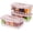Pink, variant on 2Pack Chilled Condiment Caddy with 4 Containers 4 Lids Fruit Serving Tray Platter with Handle Portable Snackle Box Organizer Server with Ice Pack for Mimosa Bar Supplies,Salad,TacoParty Garnish,White