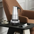 thumbnail image 2 of Peakora 9-Cup Stainless Steel Espresso Maker with an Electric Stove Portable Stovetop Espresso Coffee Maker 15.22oz Large Capacity Moka Coffee Pot 500w, 2 of 15