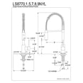 thumbnail image 3 of Gourmetier LS8770NYL New York Single-Handle Pre-Rinse Kitchen Faucet, Matte Black, 3 of 4