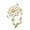 Gold-Toned, variant on Rotatable CZ Purple White Daisy Flower Ring for Women Silver Gold-Toned Crystal Floral Stackable Statement Open Band Spinner Finger Ring Comfort Fit Adjustable Fidget Anxiety Relieving Stress Jewelry