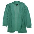 thumbnail image 1 of Alfani Womens Mixed Media Cardigan Sweater, Green, Small, 1 of 1
