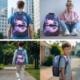 thumbnail image 2 of Jeiento Kids Backpack And Lunch Box Set 4 Piece 17 Inch Galaxy Axolotl Backpack Set For School, Includes Pencil Case, Bookmark for Elementary Boys Girls Casual Daypack, 2 of 7