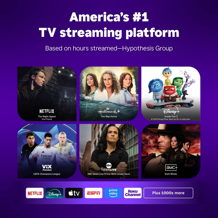 Roku Streaming Stick 2025 - HD Roku Streaming Device for TV with Voice Remote - Free & Live TV