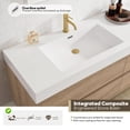 thumbnail image 6 of Palencia 84" Wall-Mount Vanity in North American Oak with White Top, 6 of 14