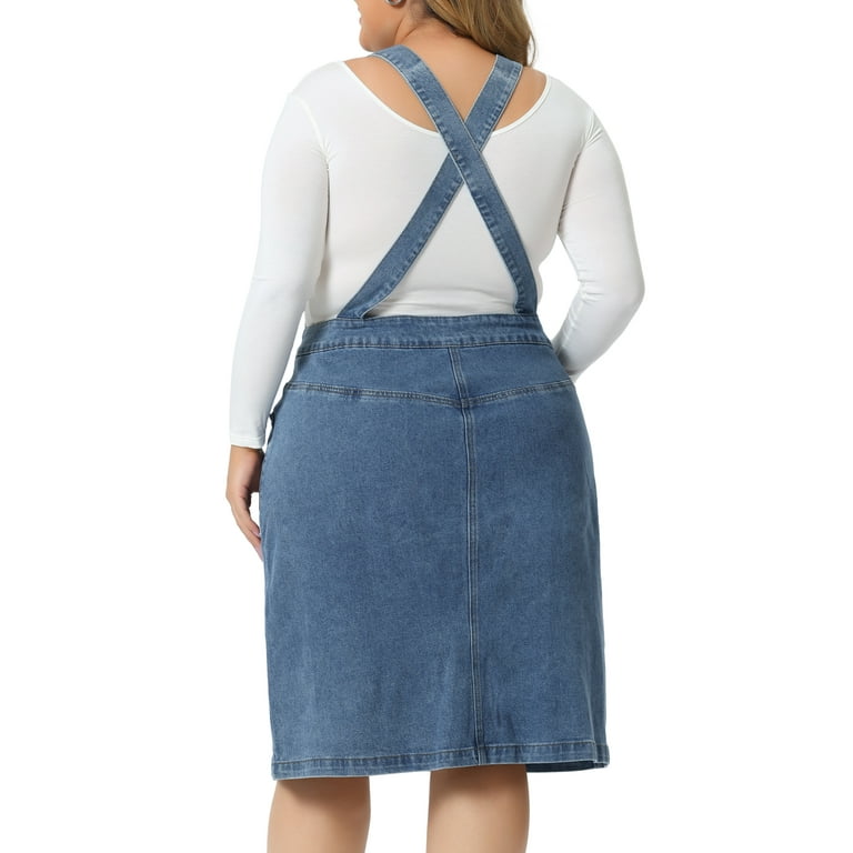 Unique Bargains Women's Plus Size Button Front Adjustable