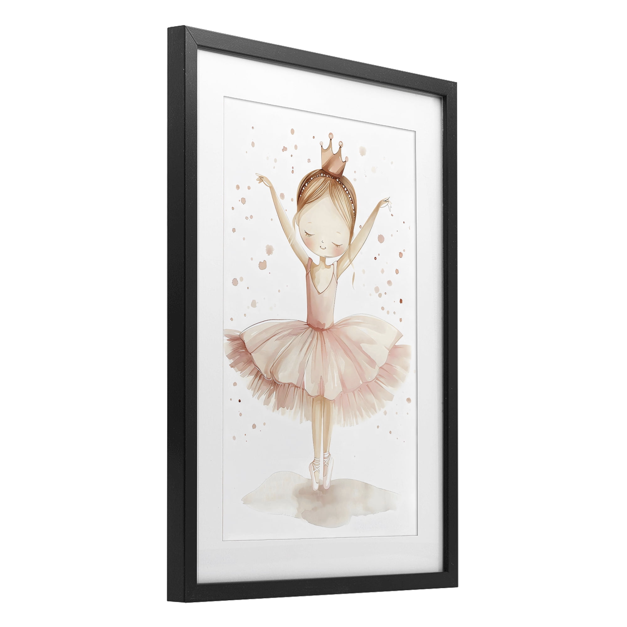 Stupell Industries Sweet Pink Tutu Black Framed Print Under Glass, design by Creative Studio