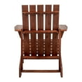 thumbnail image 4 of Irving Outdoor Patio Modern Acacia Wood Adirondack Chair, Dark Brown, 4 of 9