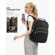 thumbnail image 5 of Mochila LOVEVOOK para portátil de 15.6 pulgadas con puerto USB para mujer, color negro, 5 of 9